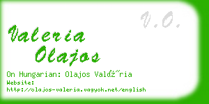 valeria olajos business card